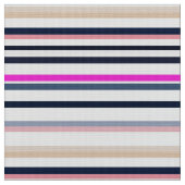 Blue Pink and Sand Stripes Stof (Close Up)