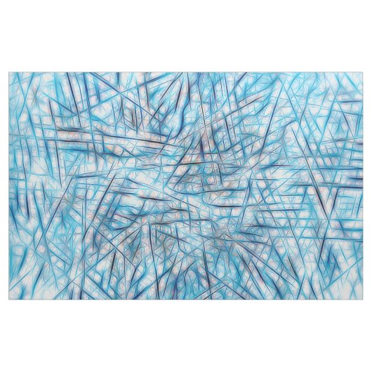 Blue Pink Artsy Waterverf Abstract Stof (Yard (91,4 cm))