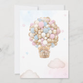 Blue Pink Beer Balloon Gender Reveal Baby shower Kaart (Achterkant)