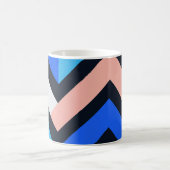 Blue Pink Chevron Geometric Pattern Koffiemok (Center)