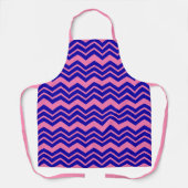 Blue Pink Chevron Zigzag Design  Schort (Voorkant)