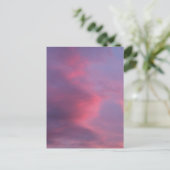 Blue Pink Clouds Briefkaart (Staand voorkant)