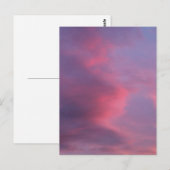 Blue Pink Clouds Briefkaart (Voorkant / Achterkant)