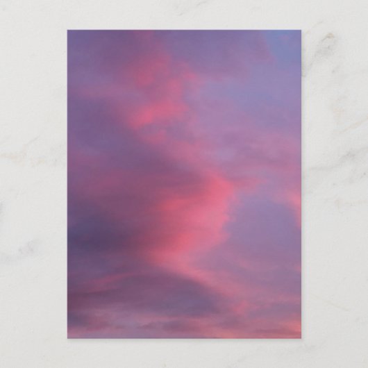 Blue Pink Clouds Briefkaart (Voorkant)