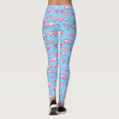 Blue Pink Dancing Hearts LOving Couples Valentijn Leggings (Achterkant)