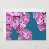Blue & Pink Floral Baby Shower Invitation Kaart (Achterkant)