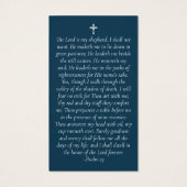 Blue Pink Floral Foto Memorial Prayer Kaart (Achterkant)