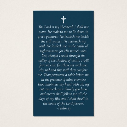 Blue Pink Floral Foto Memorial Prayer Kaart (Achterkant)