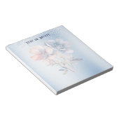 Blue Pink Flowers Notitieblok (Schuin)