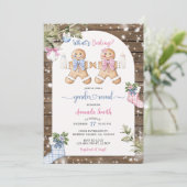Blue Pink Gingham Bossen Gingerbread Geslacht Reve Kaart (Staand voorkant)