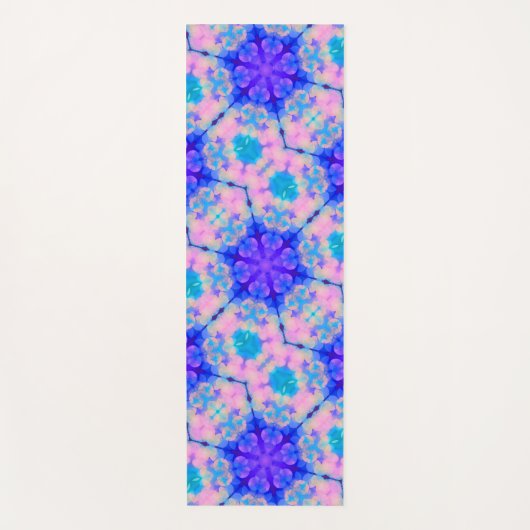 Blue & Pink Gradient Pastel Bubble Art Yogamat (Voorkant)