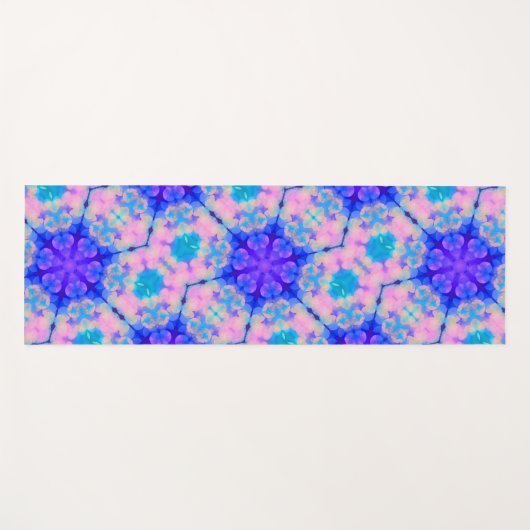 Blue & Pink Gradient Pastel Bubble Art Yogamat (Voorkant (horizontaal))