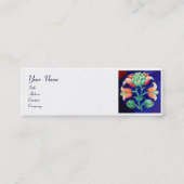 BLUE PINK GREEN FLORAL MONOGRAM White Pearl Mini Visitekaartje (Voorkant)