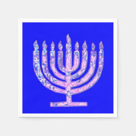 Blue Pink Hanukkah Menorah 4Hannah Servetten