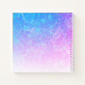 Blue Pink Ombre Floral Girly Name Sketchbook Notitieboek (Achterkant)