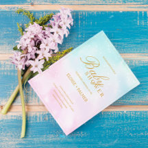 Blue Pink Ombre Gender Neutral Reveal Baby Shower