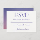 Blue Pink Ombre Sunset Periwinkle RSVP (Voorkant / Achterkant)