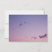 Blue Pink Ombre Sunset Periwinkle RSVP Kaartje (Achterkant)