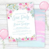 Blue Pink Peach Paarse Afstuderen Afstudeerder Par Kaart