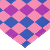 Blue Pink Purple Checkered Pattern Design  Tafelkleed (Gekanteld)