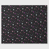 Blue Pink Purple Stars Cosmic Space. Cadeaupapier (Vlak)