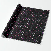 Blue Pink Purple Stars Cosmic Space. Cadeaupapier (Uitgerold)