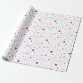 Blue Pink Purple Stars Cosmic Space. Cadeaupapier (Uitgerold)