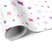 Blue Pink Purple Stars Cosmic Space. Cadeaupapier (Rol Hoek)