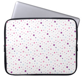 Blue Pink Purple Stars Cosmic Space. Laptop Sleeve