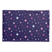 Blue Pink Purple Stars Cosmic Space Night Sky. Kussensloop (Achterkant)
