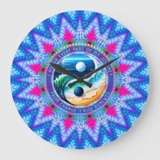 Blue Pink Rise Energy Journey Change Affirmation Grote Klok