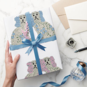 Blue Pink Staffordshire Dogs Ginger Jars Jar Cadeaupapier