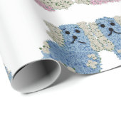 Blue Pink Staffordshire Dogs Ginger Jars Jar Cadeaupapier (Rol Hoek)