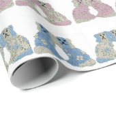 Blue Pink Staffordshire Dogs Ginger Jars Jar Cadeaupapier (Rol Hoek)