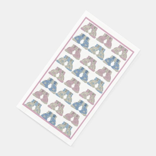 Blue Pink Staffordshire Dogs Ginger Jars Jar Servet (Hoek)