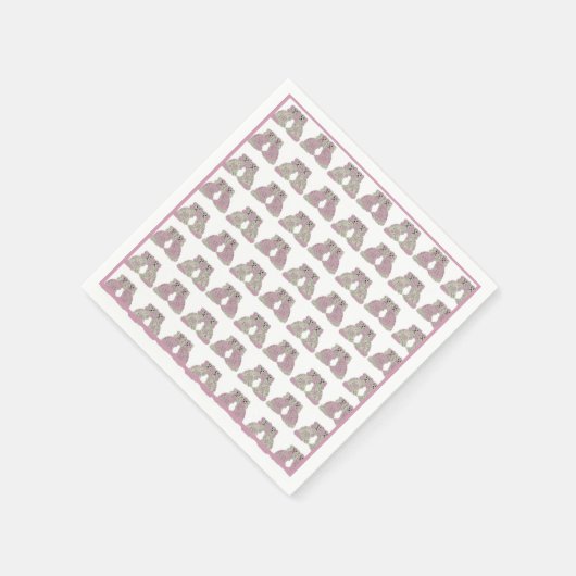 Blue Pink Staffordshire Dogs Ginger Jars Jar Servet (Hoek)