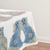 Blue Pink Staffordshire Dogs Ginger Jars Jar Tafelkleed (Voorbeeld)