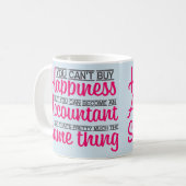 Blue Pink Typography Accountant Mok - Motivatie (Voorkant links)