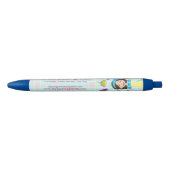 Blue Pink Washing Cleaning Housekeeper Lady Zwarte Inkt Pen (Voorkant)