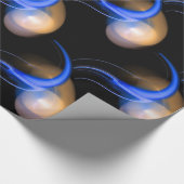 BLUE PINK WHITE ALIEN PEARLS CADEAUPAPIER (Hoek)