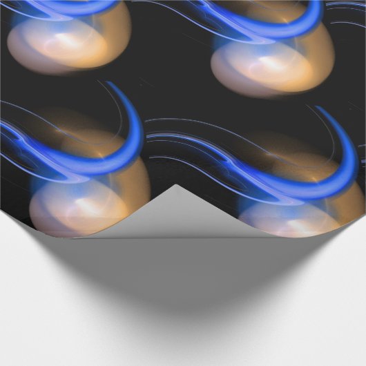 BLUE PINK WHITE ALIEN PEARLS CADEAUPAPIER (Hoek)