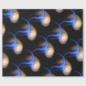 BLUE PINK WHITE ALIEN PEARLS CADEAUPAPIER (Vlak)