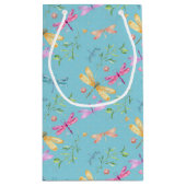 BLUE PINK YELLOW WATERVERF DRAGONFLIES KLEIN CADEAUZAKJE (Achterkant)