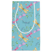 BLUE PINK YELLOW WATERVERF DRAGONFLIES KLEIN CADEAUZAKJE (Voorkant)
