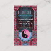 Blue Pink YinYang New age Yoga Visitekaartjes (Achterkant)