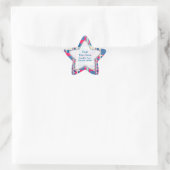 Blue PinkModern Abstract Star Label Sticker (Tas)