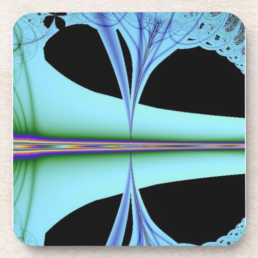 Blue Pinpoints Abstract Cork Onderzetter Set (Voorkant)