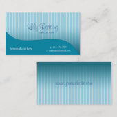 Blue Pinstripe Business Card Visitekaartje (Voorkant / Achterkant)