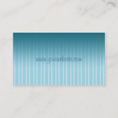Blue Pinstripe Business Card Visitekaartje (Achterkant)