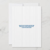 Blue Pinstripe Sports Tackle Bar Mitzvah Kaart (Achterkant)